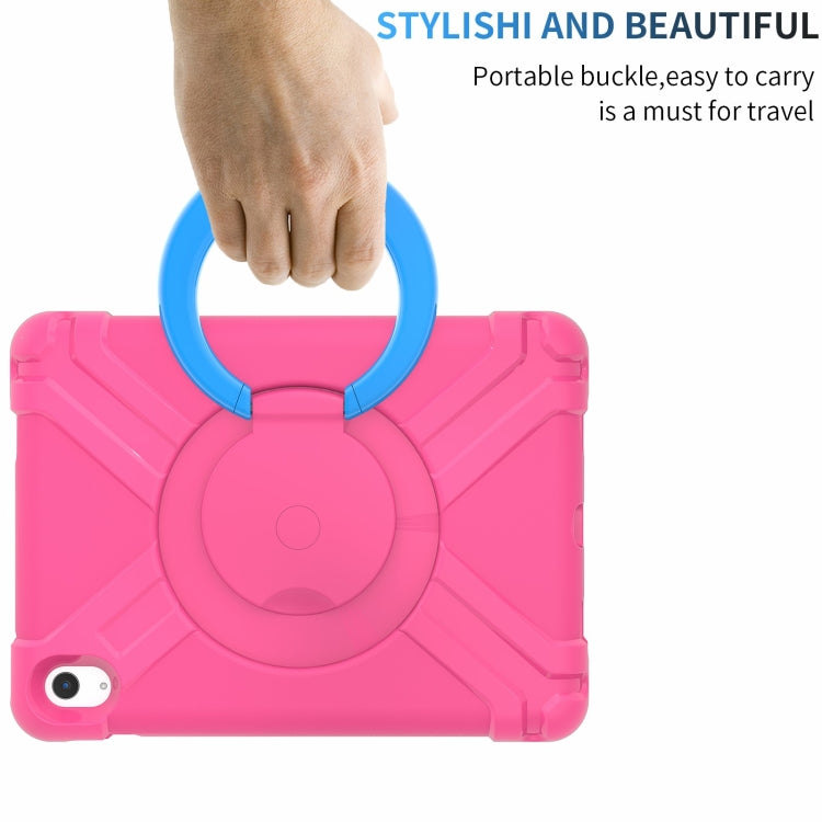 For iPad 2025 / 2022 EVA + PC Tablet Protective Case with 360 Rotating Bracket(Rose Red+Grass Green) - iPad 2025 / 2022 Cases by buy2fix | Online Shopping UK | buy2fix