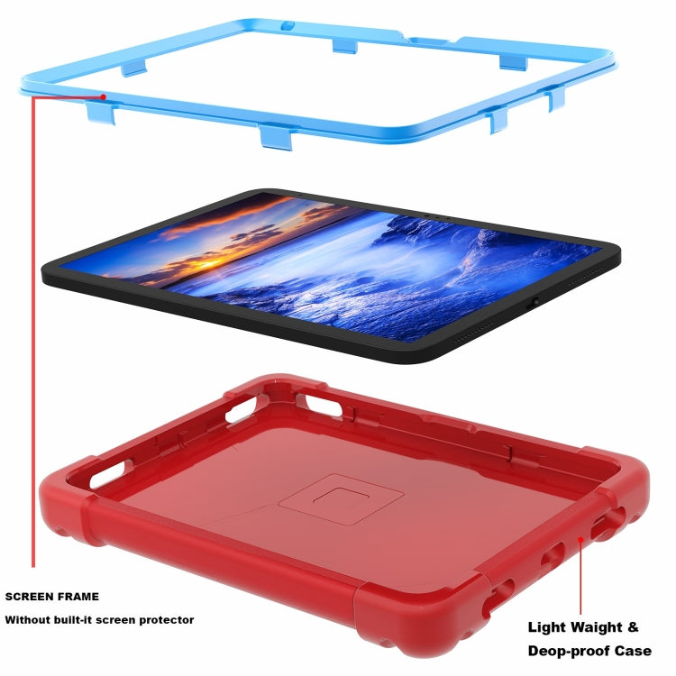 For iPad 2025 / 2022 EVA + PC Tablet Protective Case with 360 Rotating Bracket(Red+Blue) - iPad 2025 / 2022 Cases by buy2fix | Online Shopping UK | buy2fix