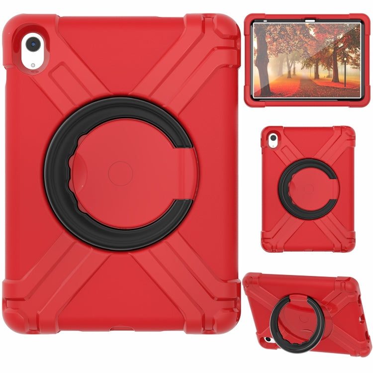 For iPad 2025 / 2022 EVA + PC Tablet Protective Case with 360 Rotating Bracket(Red+Black) - iPad 2025 / 2022 Cases by buy2fix | Online Shopping UK | buy2fix