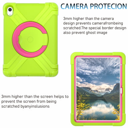 For iPad 2025 / 2022 EVA + PC Tablet Protective Case with 360 Rotating Bracket(Grass Green+Rose Red) - iPad 2025 / 2022 Cases by buy2fix | Online Shopping UK | buy2fix