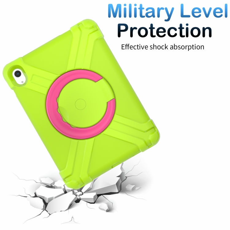 For iPad 2025 / 2022 EVA + PC Tablet Protective Case with 360 Rotating Bracket(Grass Green+Rose Red) - iPad 2025 / 2022 Cases by buy2fix | Online Shopping UK | buy2fix