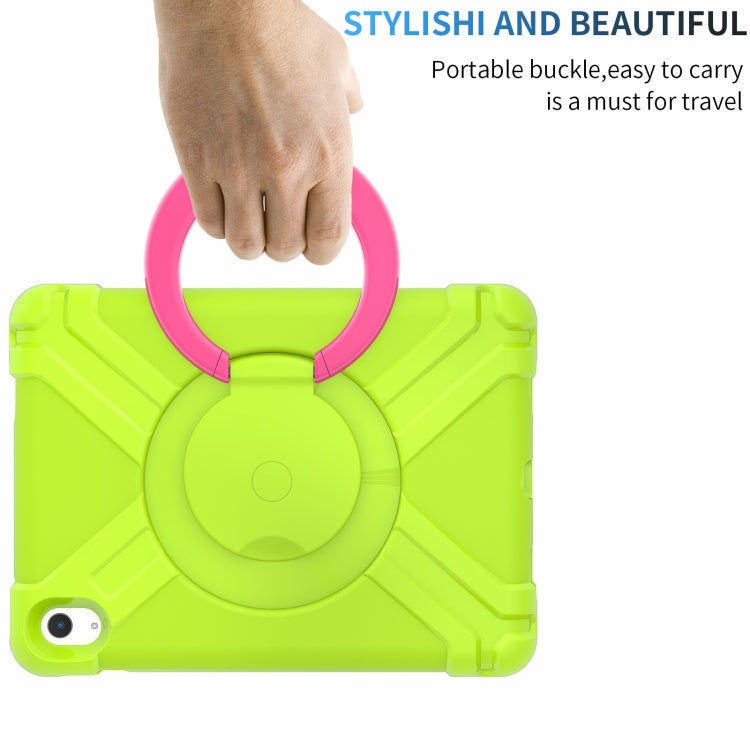 For iPad 2025 / 2022 EVA + PC Tablet Protective Case with 360 Rotating Bracket(Grass Green+Rose Red) - iPad 2025 / 2022 Cases by buy2fix | Online Shopping UK | buy2fix