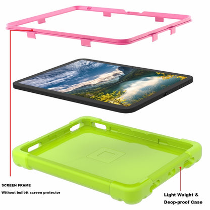 For iPad 2025 / 2022 EVA + PC Tablet Protective Case with 360 Rotating Bracket(Grass Green+Rose Red) - iPad 2025 / 2022 Cases by buy2fix | Online Shopping UK | buy2fix