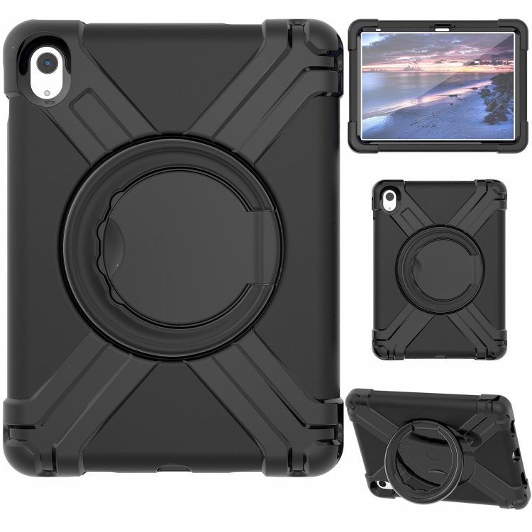 For iPad 2025 / 2022 EVA + PC Tablet Protective Case with 360 Rotating Bracket(Black+Black) - iPad 2025 / 2022 Cases by buy2fix | Online Shopping UK | buy2fix