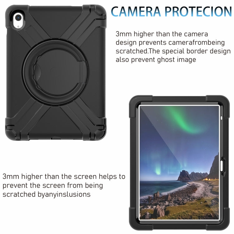 For iPad 2025 / 2022 EVA + PC Tablet Protective Case with 360 Rotating Bracket(Black+Black) - iPad 2025 / 2022 Cases by buy2fix | Online Shopping UK | buy2fix