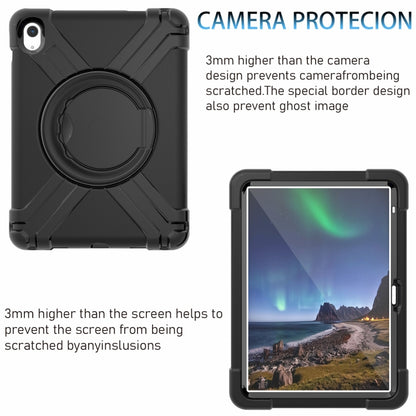For iPad 2025 / 2022 EVA + PC Tablet Protective Case with 360 Rotating Bracket(Black+Black) - iPad 2025 / 2022 Cases by buy2fix | Online Shopping UK | buy2fix