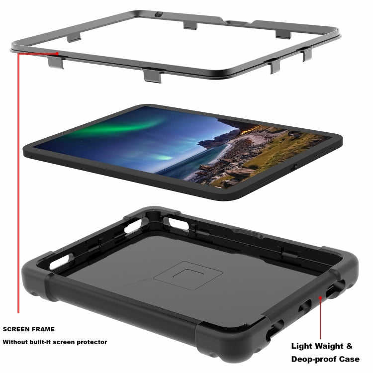 For iPad 2025 / 2022 EVA + PC Tablet Protective Case with 360 Rotating Bracket(Black+Black) - iPad 2025 / 2022 Cases by buy2fix | Online Shopping UK | buy2fix