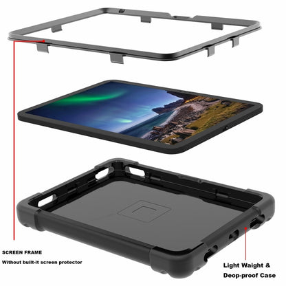 For iPad 2025 / 2022 EVA + PC Tablet Protective Case with 360 Rotating Bracket(Black+Black) - iPad 2025 / 2022 Cases by buy2fix | Online Shopping UK | buy2fix