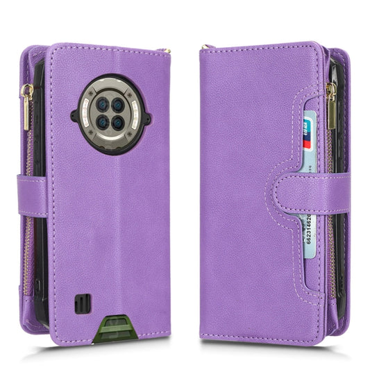 For Doogee S96 Pro Litchi Texture Zipper Leather Phone Case(Purple) by buy2fix