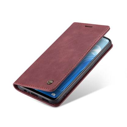 For OPPO Reno7 4G Indonesia/F21 Pro 4G/Reno8 4G CaseMe 013 Multifunctional Horizontal Flip Leather Phone Case(Wine Red) by CaseMe
