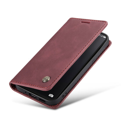 For OPPO Reno8 Pro 5G Global CaseMe 013 Multifunctional Horizontal Flip Leather Phone Case(Wine Red) by CaseMe