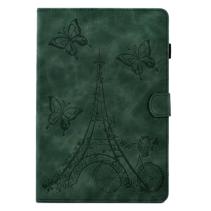 For Samsung Galaxy Tab A8 10.5 2021 X205 Tower Embossed Leather Smart Tablet Case(Green) by buy2fix