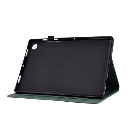 For Samsung Galaxy Tab A8 10.5 2021 X205 Tower Embossed Leather Smart Tablet Case(Green) by buy2fix