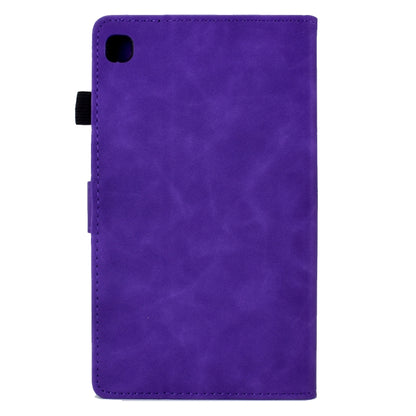 For Samsung Galaxy Tab S6 Lite P610 Tower Embossed Leather Smart Tablet Case(Purple) by buy2fix