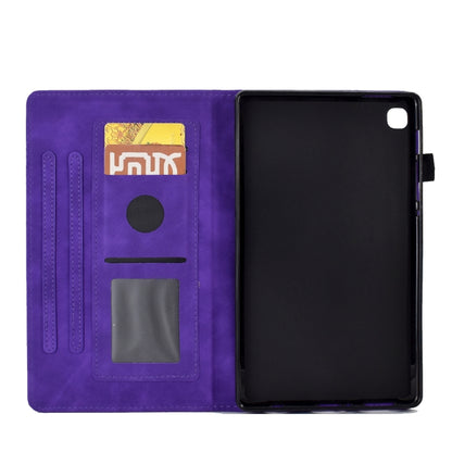 For Samsung Galaxy Tab S6 Lite P610 Tower Embossed Leather Smart Tablet Case(Purple) by buy2fix