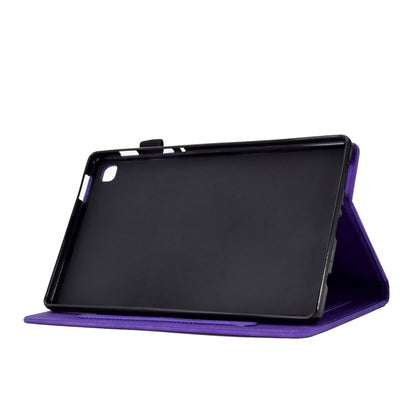 For Samsung Galaxy Tab S6 Lite P610 Tower Embossed Leather Smart Tablet Case(Purple) by buy2fix