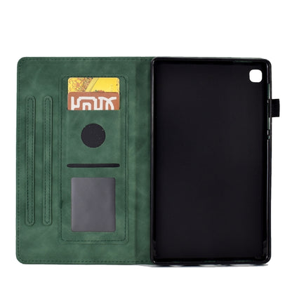 For Samsung Galaxy Tab S6 Lite P610 Tower Embossed Leather Smart Tablet Case(Green) by buy2fix
