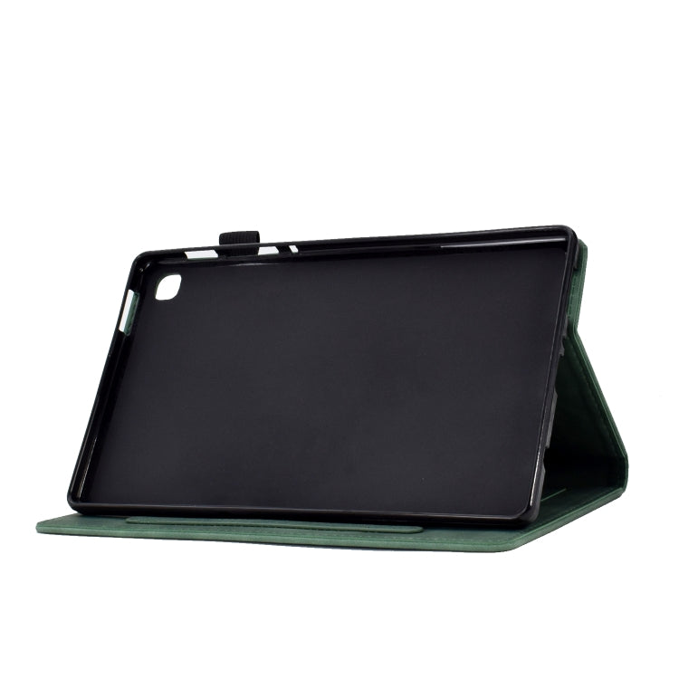 For Samsung Galaxy Tab S6 Lite P610 Tower Embossed Leather Smart Tablet Case(Green) by buy2fix