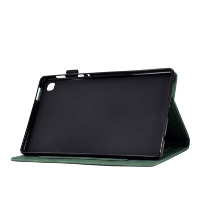 For Samsung Galaxy Tab S6 Lite P610 Tower Embossed Leather Smart Tablet Case(Green) by buy2fix