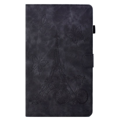 For Samsung Galaxy Tab S6 Lite P610 Tower Embossed Leather Smart Tablet Case(Black) by buy2fix