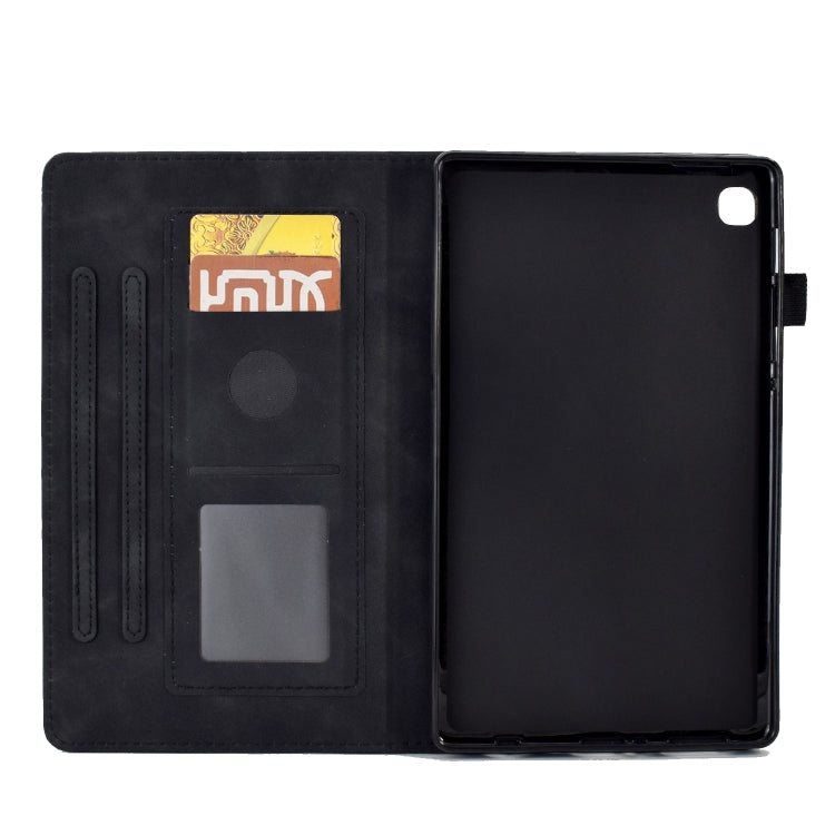 For Samsung Galaxy Tab S6 Lite P610 Tower Embossed Leather Smart Tablet Case(Black) by buy2fix