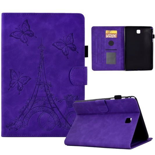 For Samsung Galaxy Tab A 8.0 T350 Tower Embossed Leather Smart Tablet Case(Purple) by buy2fix