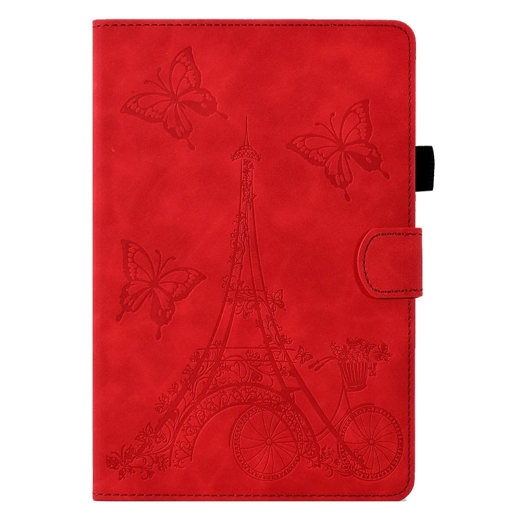 For Samsung Galaxy Tab A 8.0 T350 Tower Embossed Leather Smart Tablet Case(Red) by buy2fix
