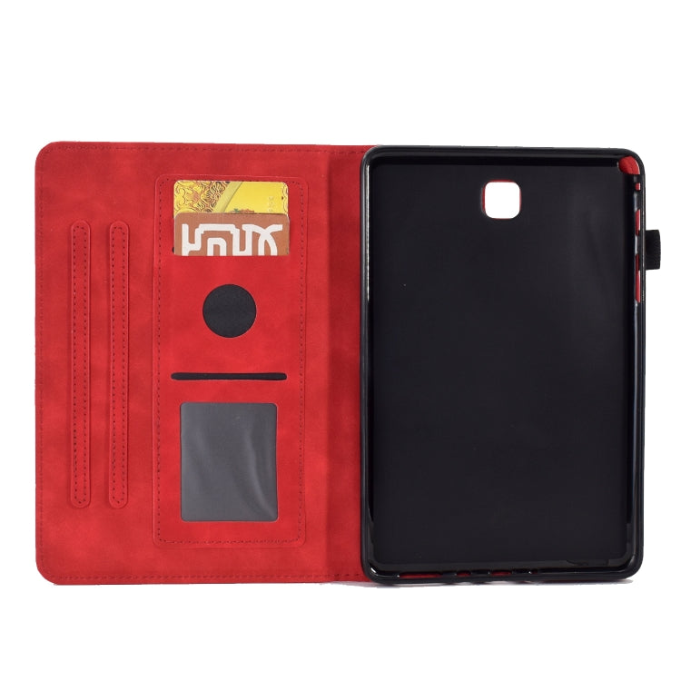 For Samsung Galaxy Tab A 8.0 T350 Tower Embossed Leather Smart Tablet Case(Red) by buy2fix