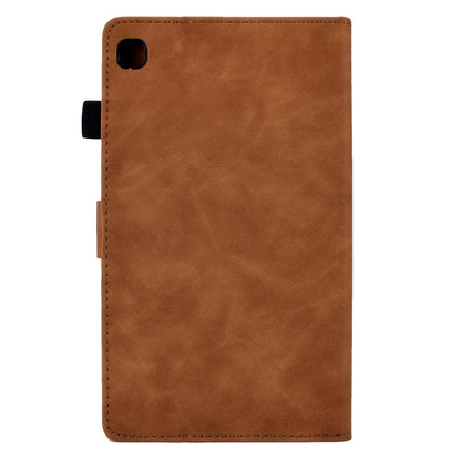 For Samsung Galaxy Tab A7 10.4 2020 T500 Tower Embossed Leather Smart Tablet Case(Brown) by buy2fix