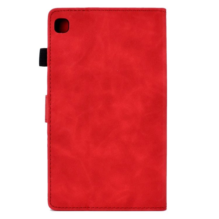 For Samsung Galaxy Tab A7 10.4 2020 T500 Tower Embossed Leather Smart Tablet Case(Red) by buy2fix