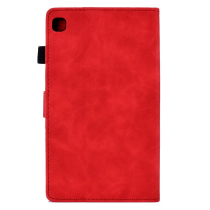 For Samsung Galaxy Tab A7 10.4 2020 T500 Tower Embossed Leather Smart Tablet Case(Red) by buy2fix