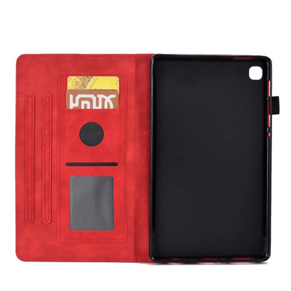 For Samsung Galaxy Tab A7 10.4 2020 T500 Tower Embossed Leather Smart Tablet Case(Red) by buy2fix