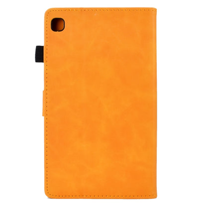 For Samsung Galaxy Tab A7 10.4 2020 T500 Tower Embossed Leather Smart Tablet Case(Khaki) by buy2fix