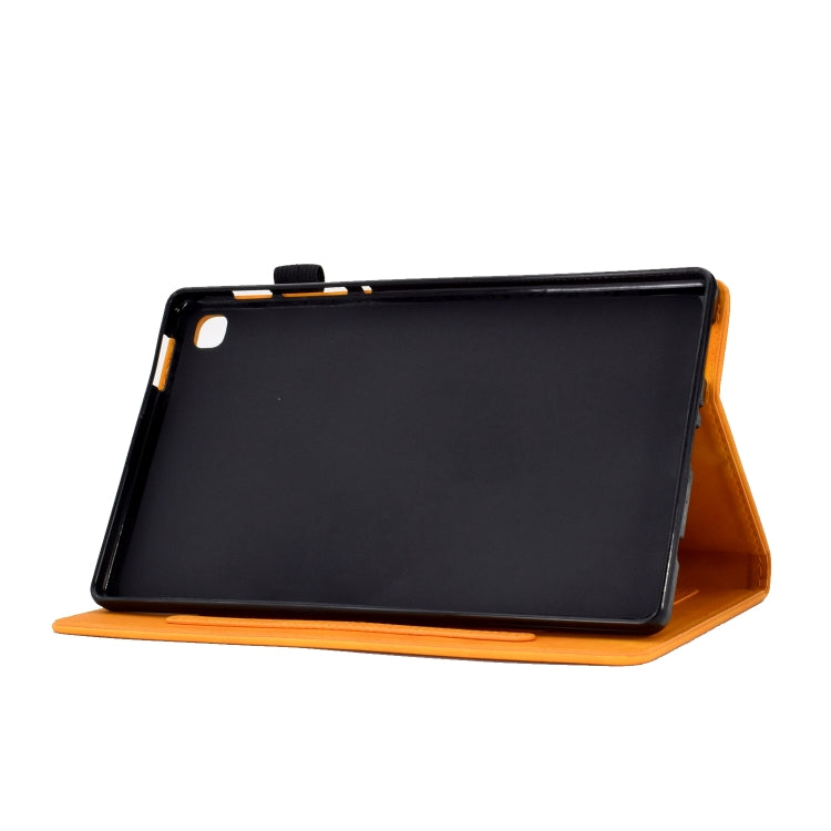 For Samsung Galaxy Tab A7 10.4 2020 T500 Tower Embossed Leather Smart Tablet Case(Khaki) by buy2fix