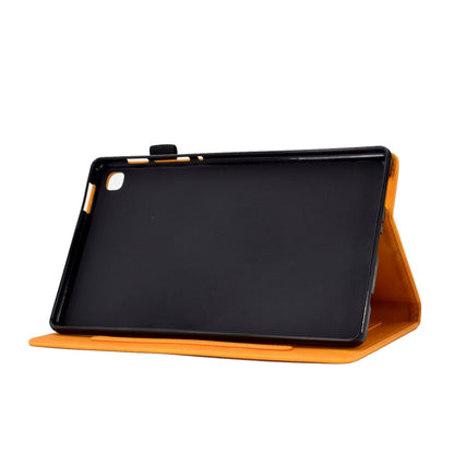 For Samsung Galaxy Tab A7 10.4 2020 T500 Tower Embossed Leather Smart Tablet Case(Khaki) by buy2fix