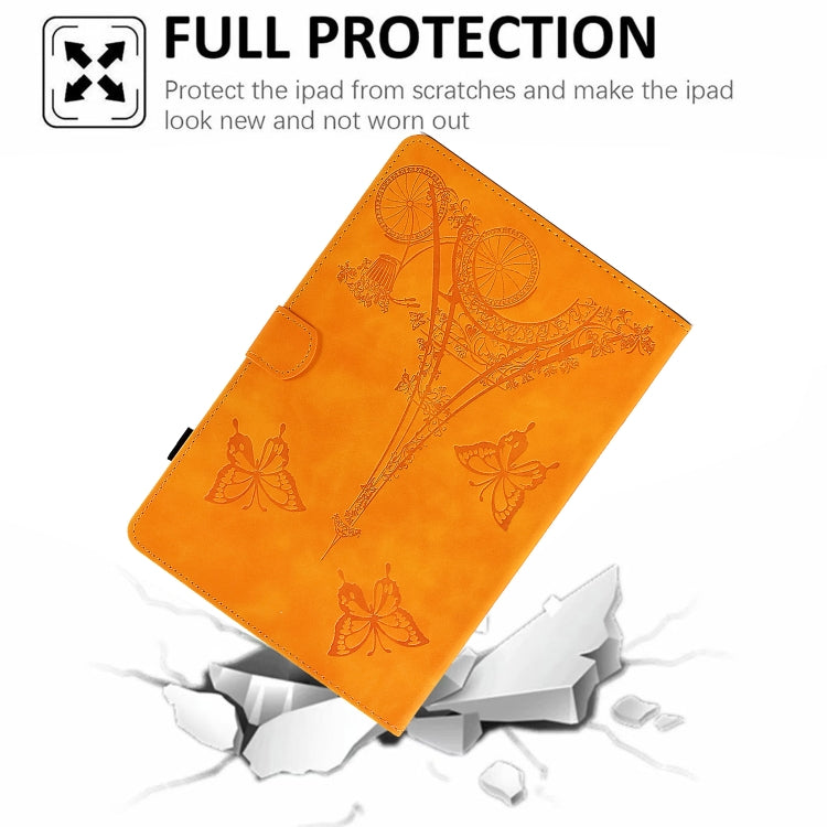 For Samsung Galaxy Tab A7 10.4 2020 T500 Tower Embossed Leather Smart Tablet Case(Khaki) by buy2fix