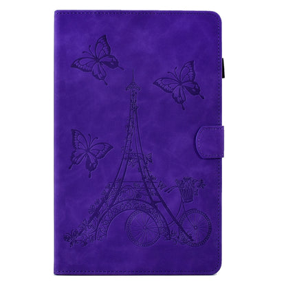 For Samsung Galaxy Tab A 10.1 2016 T580 Tower Embossed Leather Smart Tablet Case(Purple) by buy2fix