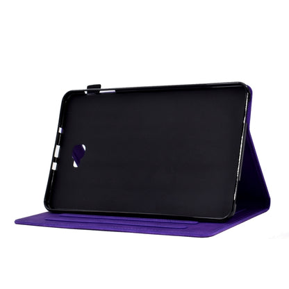 For Samsung Galaxy Tab A 10.1 2016 T580 Tower Embossed Leather Smart Tablet Case(Purple) by buy2fix