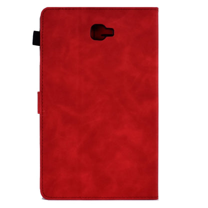 For Samsung Galaxy Tab A 10.1 2016 T580 Tower Embossed Leather Smart Tablet Case(Red) by buy2fix