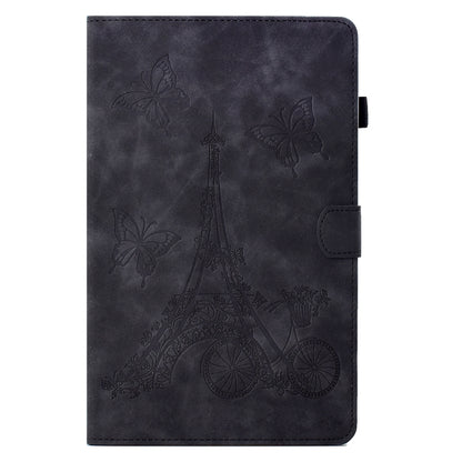 For Samsung Galaxy Tab A 10.1 2016 T580 Tower Embossed Leather Smart Tablet Case(Black) by buy2fix