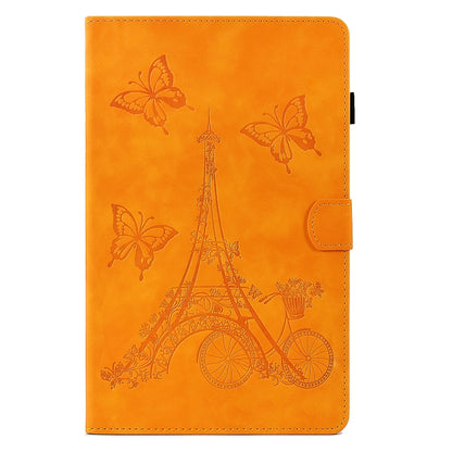 For Samsung Galaxy Tab A 10.1 2016 T580 Tower Embossed Leather Smart Tablet Case(Khaki) by buy2fix