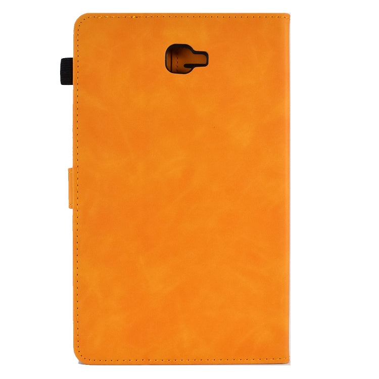 For Samsung Galaxy Tab A 10.1 2016 T580 Tower Embossed Leather Smart Tablet Case(Khaki) by buy2fix