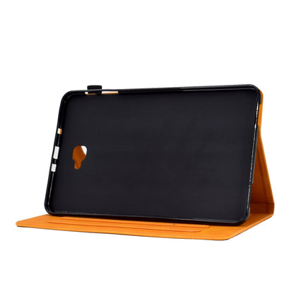 For Samsung Galaxy Tab A 10.1 2016 T580 Tower Embossed Leather Smart Tablet Case(Khaki) by buy2fix