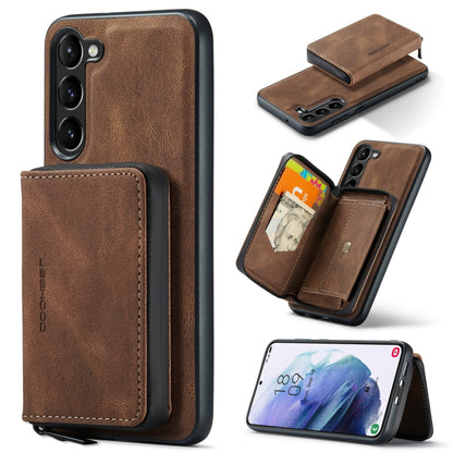 For Samsung Galaxy S23 5G JEEHOOD Magnetic Zipper Wallet Leather Phone Case(Brown) - Galaxy S23 5G Cases by JEEHOOD | Online Shopping UK | buy2fix