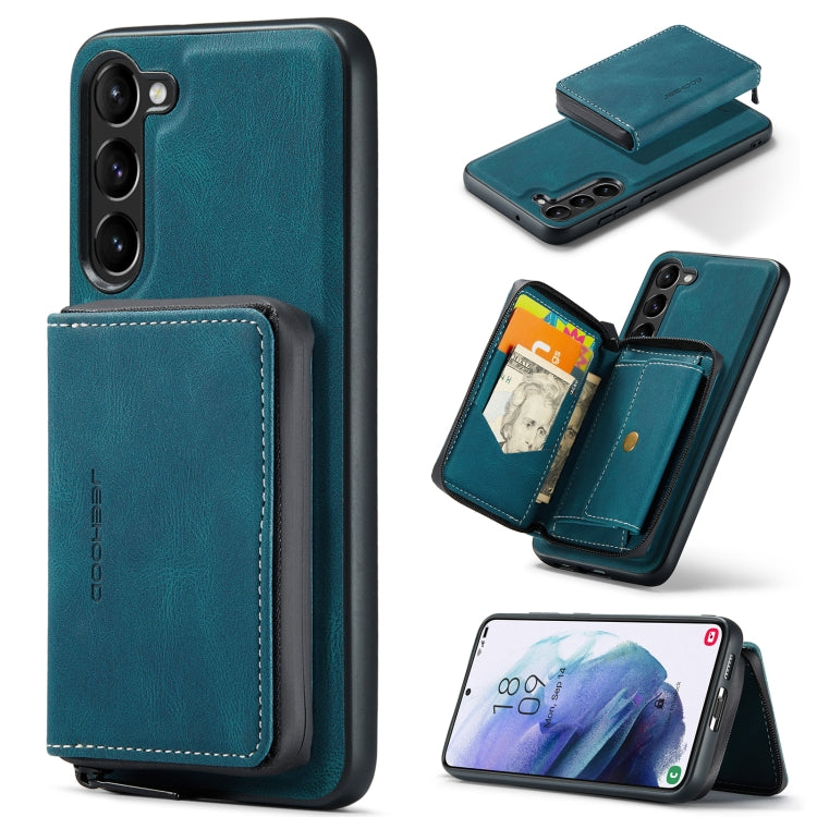 For Samsung Galaxy S23+ 5G JEEHOOD Magnetic Zipper Wallet Leather Phone Case(Blue) - Galaxy S23+ 5G Cases by JEEHOOD | Online Shopping UK | buy2fix
