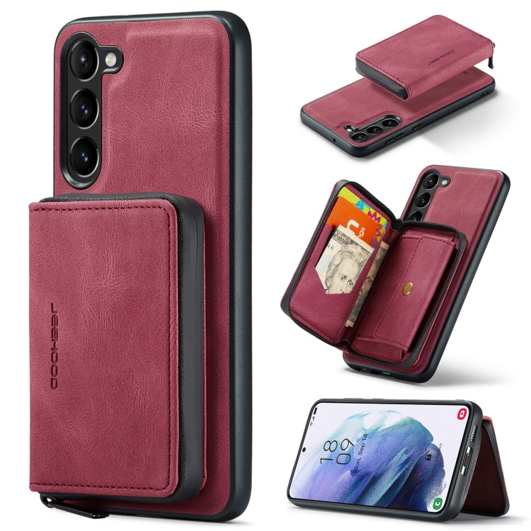 For Samsung Galaxy S23+ 5G JEEHOOD Magnetic Zipper Wallet Leather Phone Case(Red) - Galaxy S23+ 5G Cases by JEEHOOD | Online Shopping UK | buy2fix