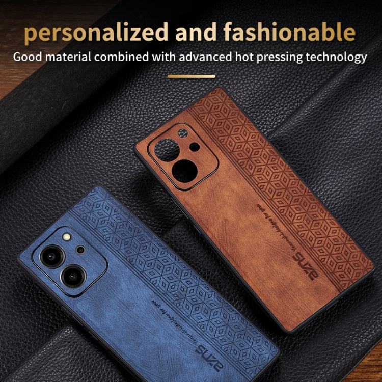 For Honor 80 SE AZNS 3D Embossed Skin Feel Phone Case(Brown) - Honor Cases by AZNS | Online Shopping UK | buy2fix