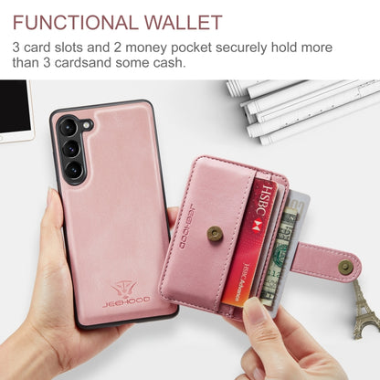 For Samsung Galaxy S23+ 5G JEEHOOD RFID Anti-Theft Wallet Magnetic Leather Phone Case(Pink) - Galaxy S23+ 5G Cases by JEEHOOD | Online Shopping UK | buy2fix