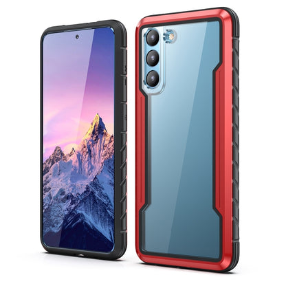 For Samsung Galaxy S23 5G iPAKY Thunder Series Aluminum Frame + TPU Bumper + Clear PC Shockproof Phone Case(Black + Red) - Galaxy S23 5G Cases by iPAKY | Online Shopping UK | buy2fix