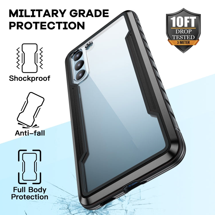 For Samsung Galaxy S23 5G iPAKY Thunder Series Aluminum Frame + TPU Bumper + Clear PC Shockproof Phone Case(Black) - Galaxy S23 5G Cases by iPAKY | Online Shopping UK | buy2fix